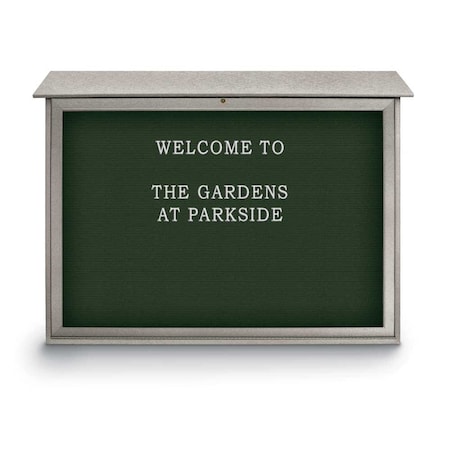 United Visual Products Indoor Enclosed Combo Board, 42"x32", Satin Frame/Black & Burgundy UVCB4232-BLACK-DBURGU